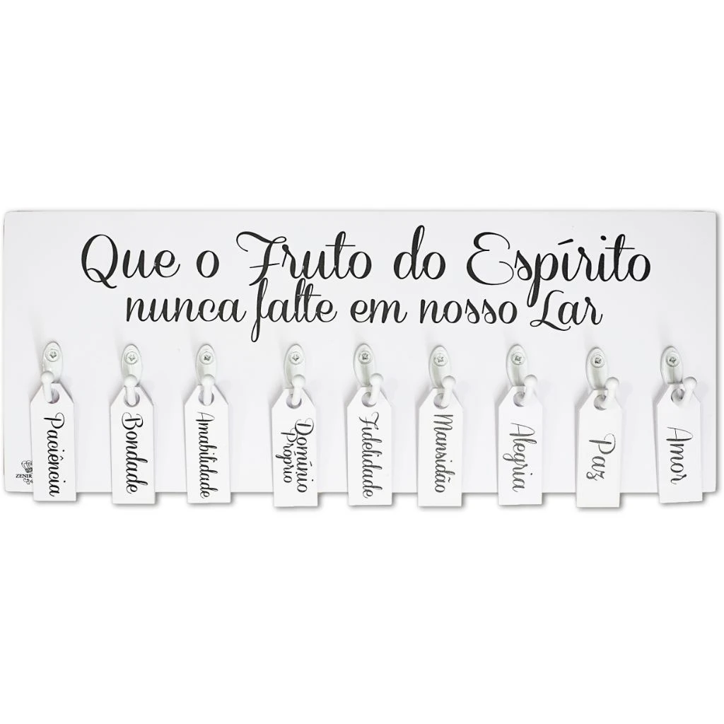 PORTA-CHAVE COM PALAVRAS QUE O FRUTO DO ESPÍRITO...15X38