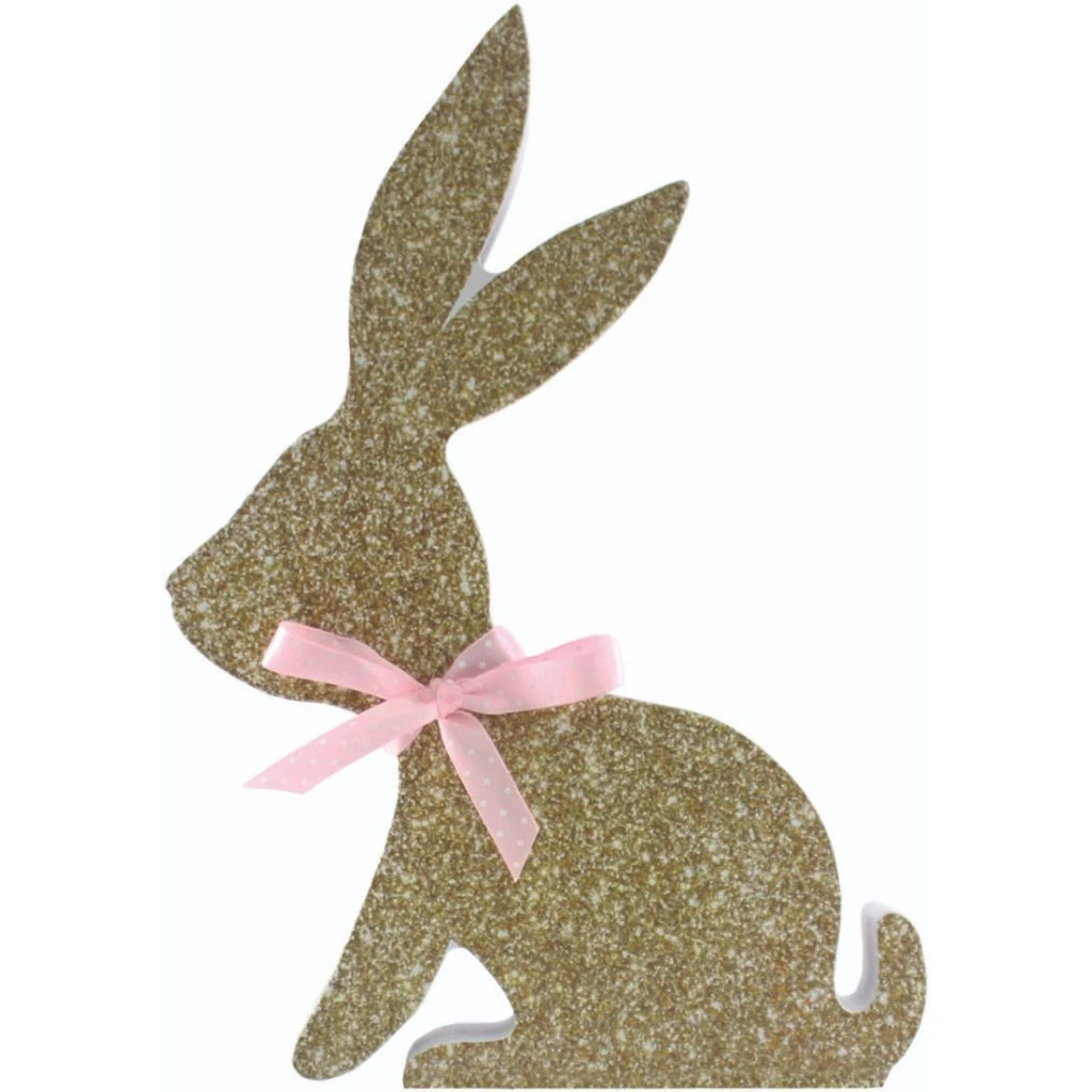 ENFEITE COELHO DOURADO 24X18