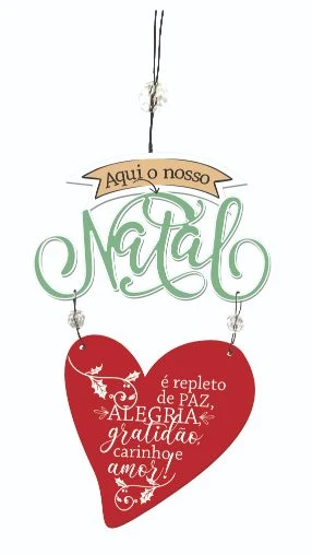MÓBILE DE PAREDE RECORTADO AQUI O NOSSO NATAL É...21,5X13