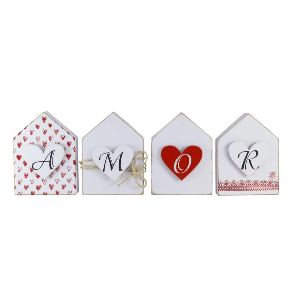 PLACA DE MESA CASINHAS AMOR 37X12,5
