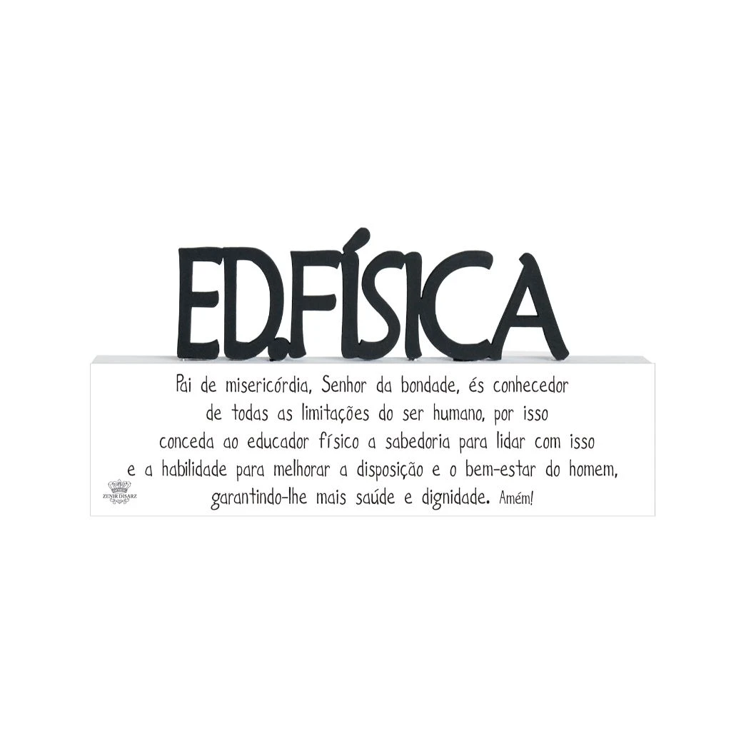 MADEIRINHA PROFISSÕES EDUCAÇÃO FÍSICA 9X18,5