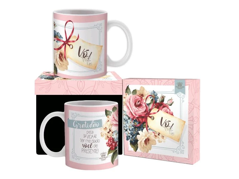 CANECA VÓ ROSÊ