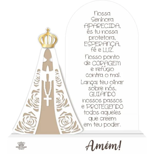 MADEIRINHA DE MESA NOSSA SENHOR APARECIDA...20X18X3,5