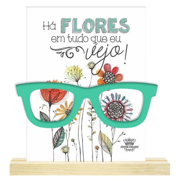 ENFEITE DE MESA COM APLIQUE MDF HÁ FLORES EM TUDO QUE EU VEJO...JARDIM...13,5X14,5