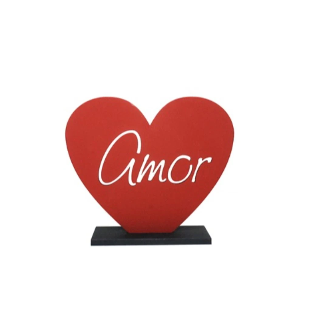 ENFEITE DE MESA CORAÇÃO AMOR P 14X16