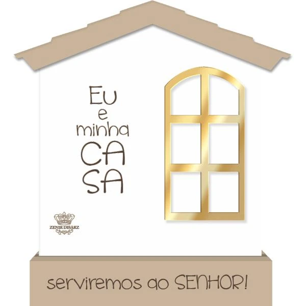 ENFEITE DE MESA CASINHA EU E MINHA CASA...15X14X3,5