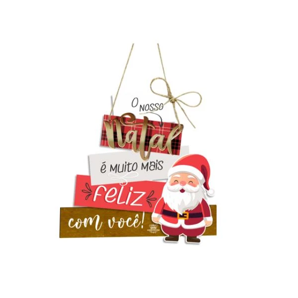 MÓBILE DE PAREDE COM APLIQUE O NOSSO NATAL É MUITO MAIS...17X18