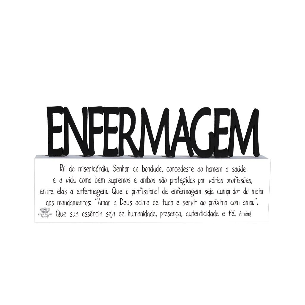 MADEIRINHA PROFISSÕES ENFERMAGEM 9X18,5