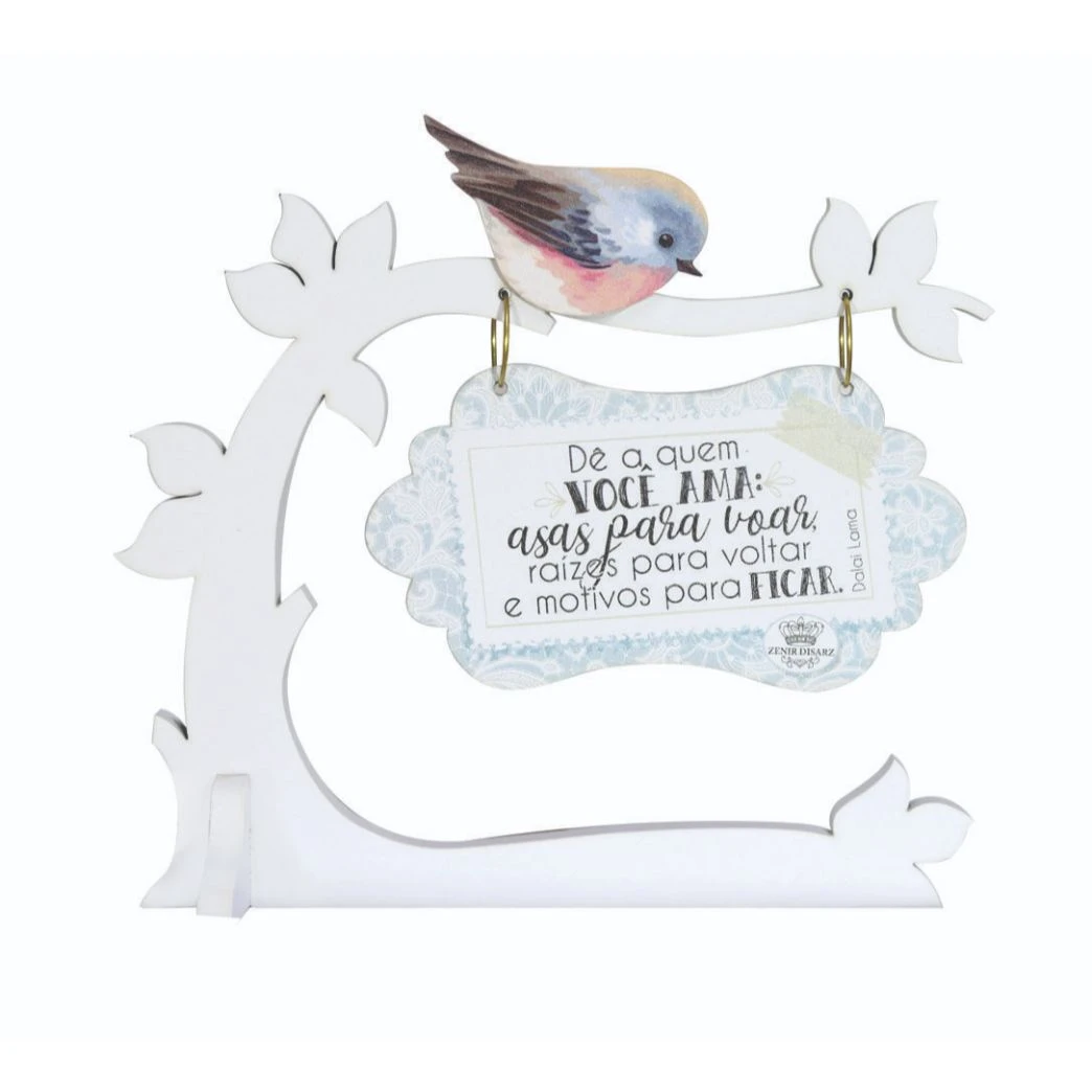 ENFEITE PLACA DÊ A QUEM VOCÊ AMA: ASAS PARA VOAR... 17X17