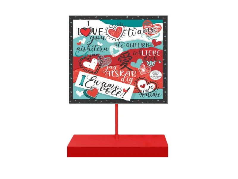 MADEIRINHA RECADO Y LOVE YOU, TI AMO 14X11,5