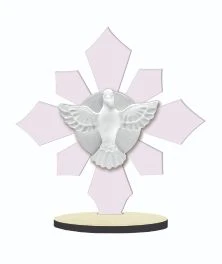 ENFEITE DE MESA RECORTADO ESPÍRITO SANTO ROSA 12X11,5