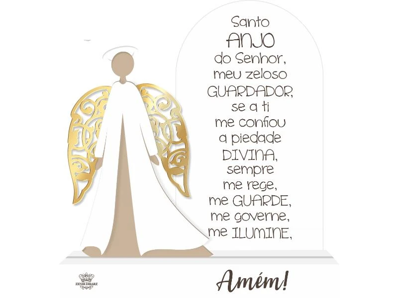 MADEIRINHA DE MESA SANTO ANJO DO SENHOR...20X18X3,5