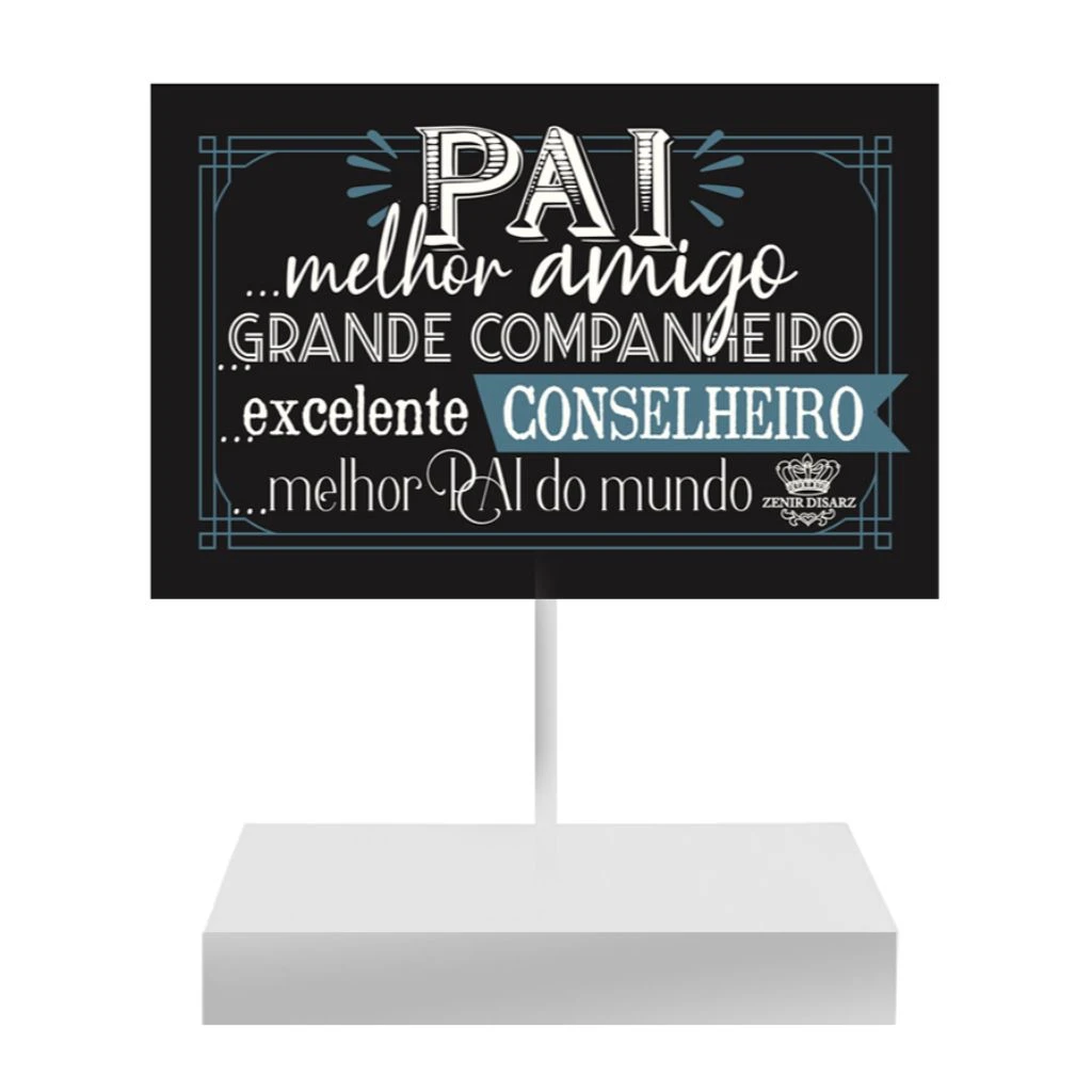 MADEIRINHA RECADO PAI MELHOR AMIGO...13,5X12