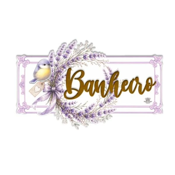 QUADRO BANHEIRO LAVANDA 15,5X27,5