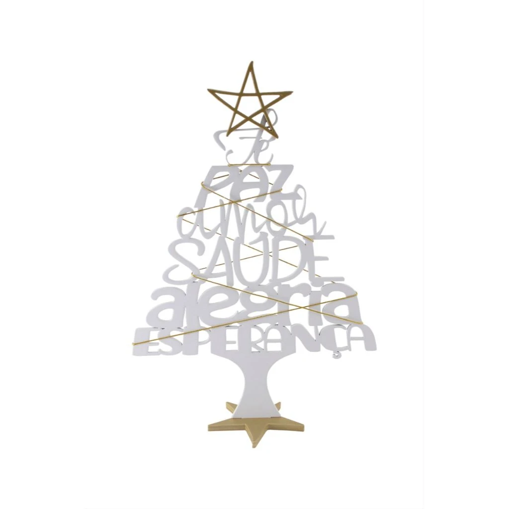 ENFEITE ÁRVORE NATAL PALAVRAS 29,5X20,5