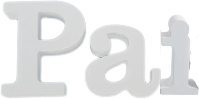 PALAVRA PARA DECORAÇÃO PAI BRANCO 11,5X24X3