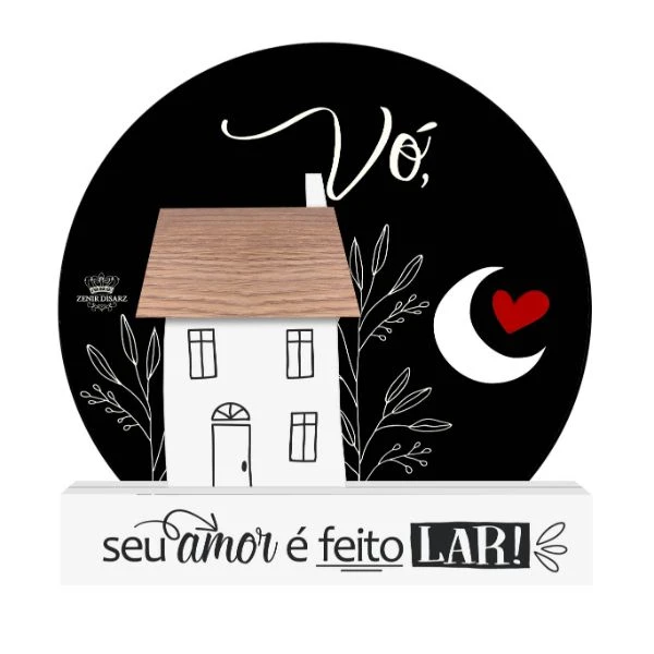 ENFEITE DE MESA COM APLIQUE VÓ SEU AMOR...MEMÓRIA 16X16