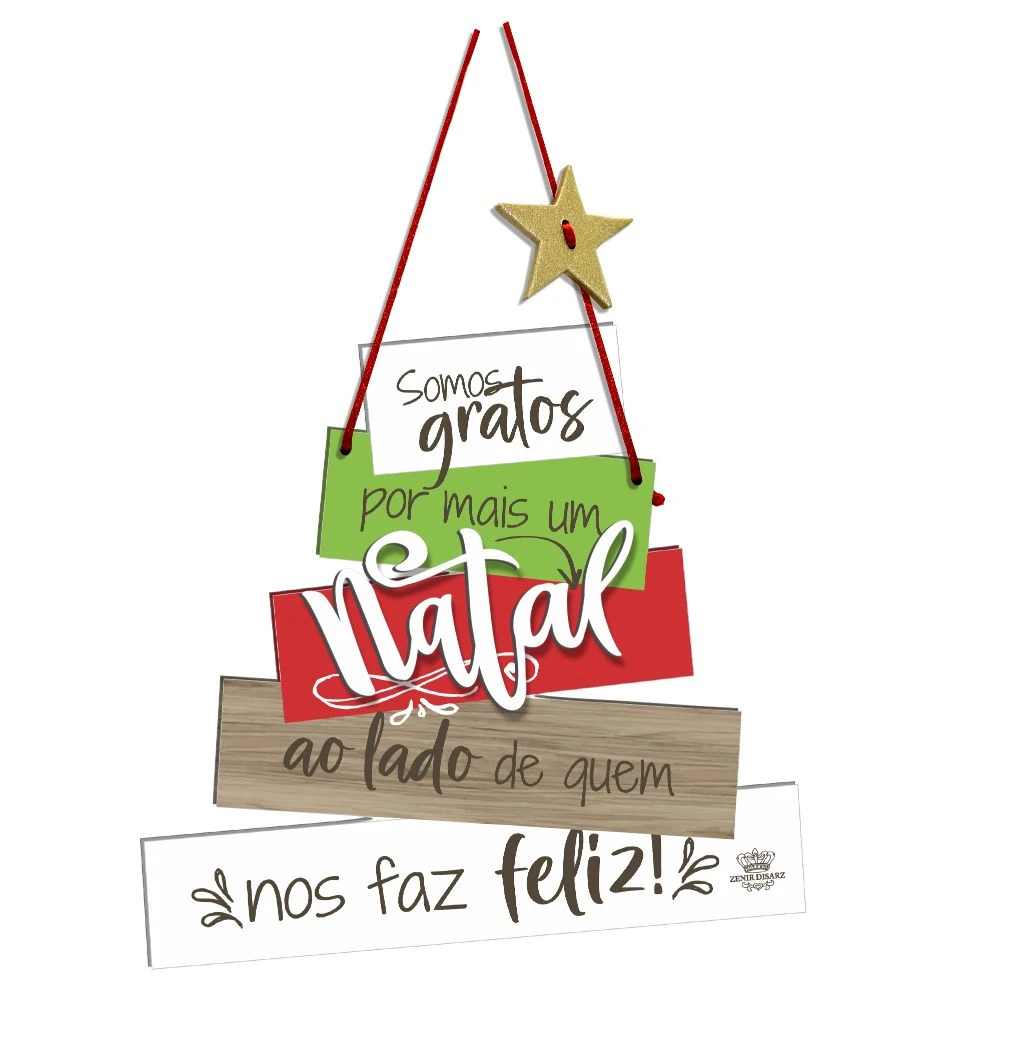 MÓBILE DE PAREDE SOMOS GRATOS POR MAIS UM NATAL...21X18
