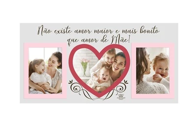 PORTA-RETRATO NÃO EXISTE AMOR MAIOR...MÃE 14,5X29