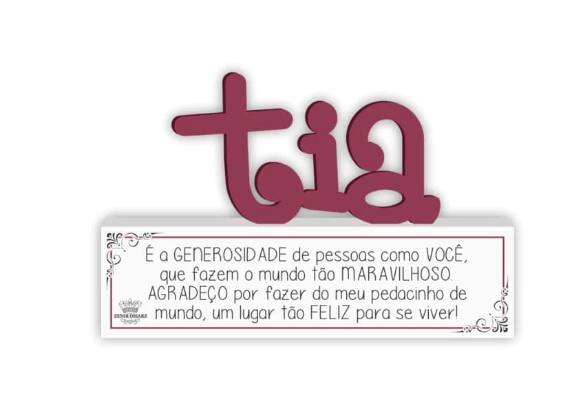 MADEIRINHA TIA É A GENEROSIDADE DE PESSOAS COMO VOCÊ...11X18,5