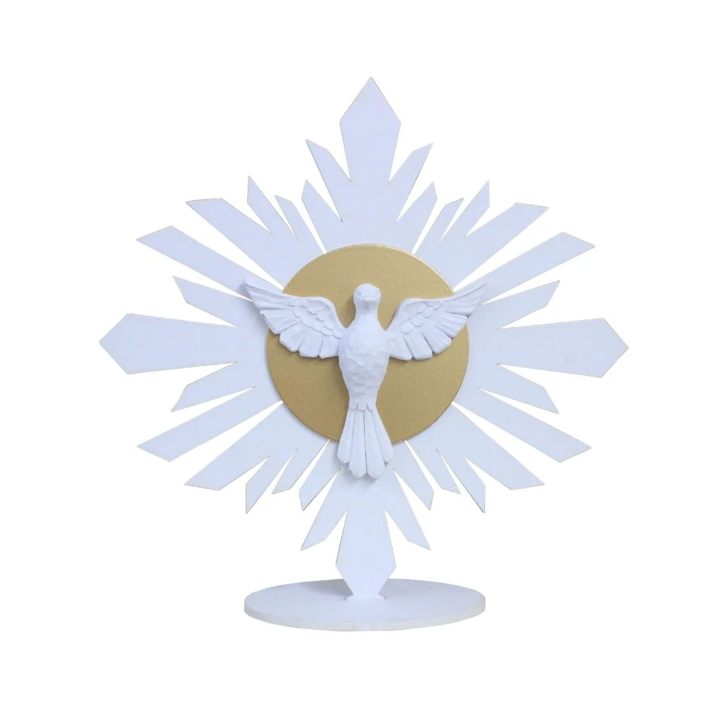 ENFEITE DE MESA ESPÍRITO SANTO BRANCO 37X37