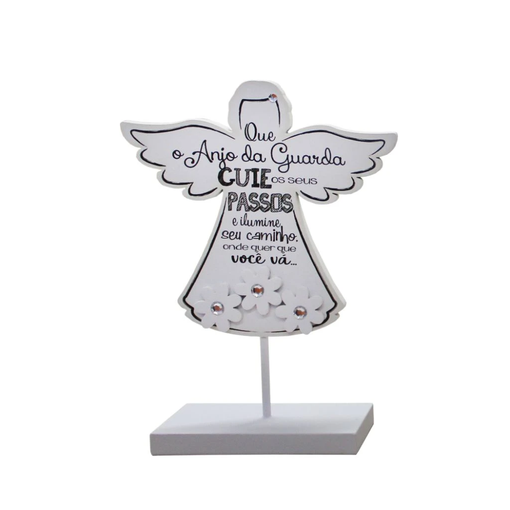 MADEIRINHA RECADO ANJO QUE O ANJO DA GUARDA... 17X13