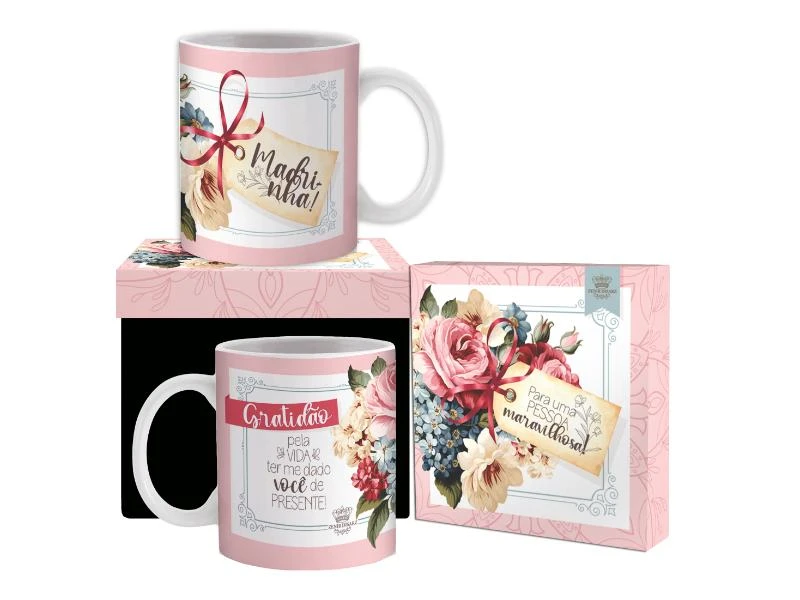 CANECA MADRINHA ROSÊ