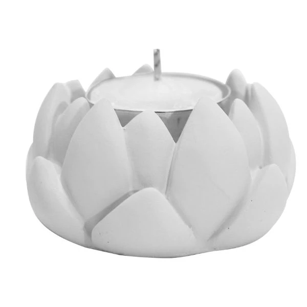 PORTA-VELA FLOR BRANCA...BENÇÃO 4X7X7