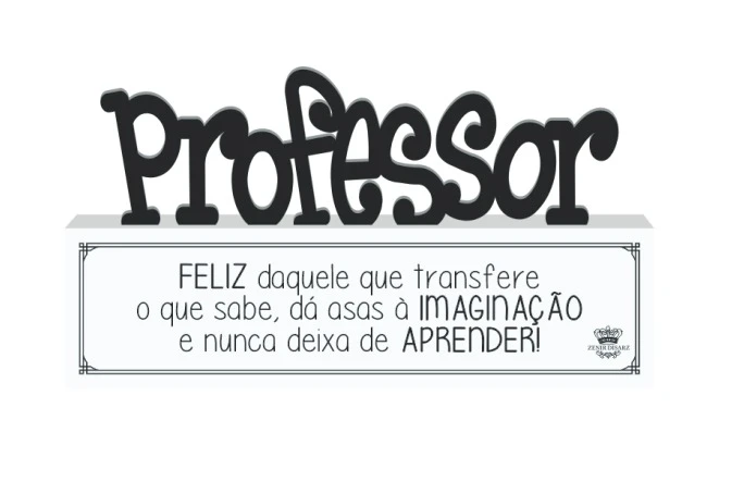 MADEIRINHA PROFESSOR FELIZ DAQUELE QUE TRANSFERE...9,5X18,5