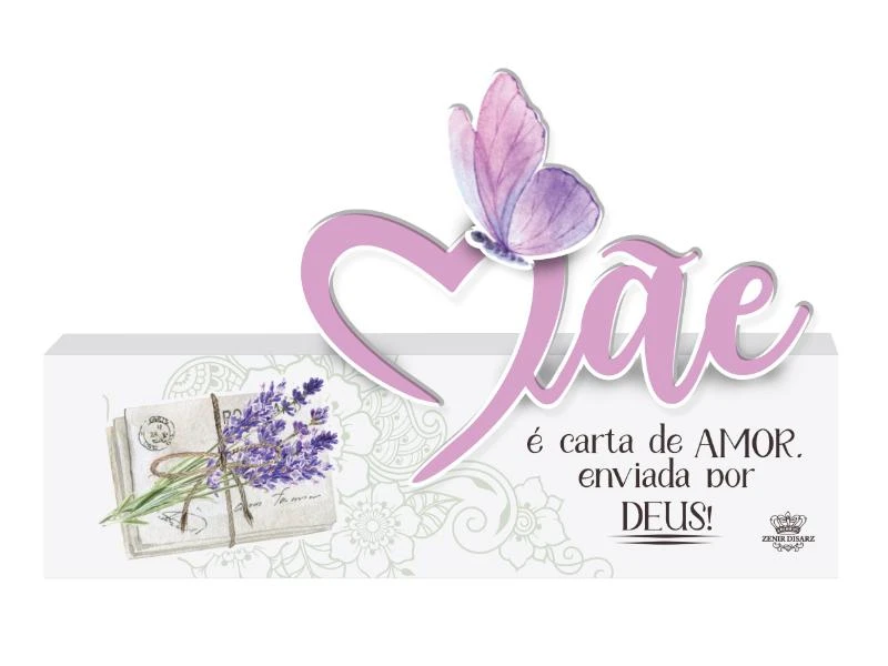 MADEIRINHA MÃE É CARTA DE AMOR... 11X18X3