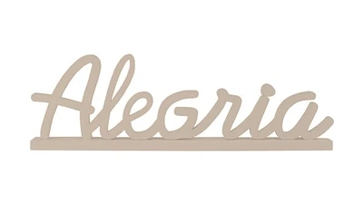 PALAVRA DE MESA ALEGRIA MARROM 9X29